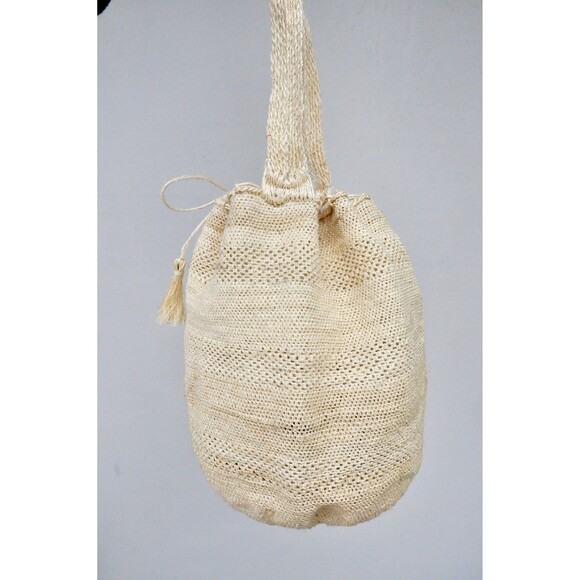 Yute Bucket Bag LARGE Crochet Straw Sisal Jute Market Bag - Natural Fiber Bag - Picture 7 of 10